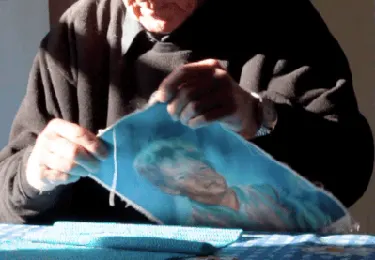 Earl with Matthew's portrait